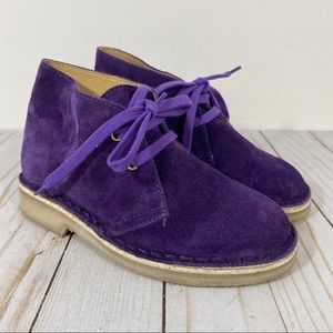 Kids Purple Suede Boots